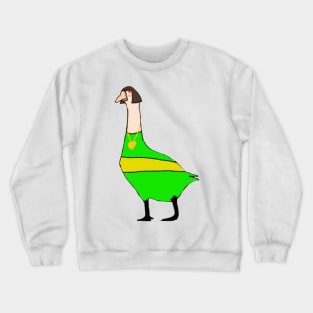 Chara from Undertale as a goose Crewneck Sweatshirt